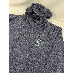 Seattle Mariners Mens XXL  Antigua Hearhered Blue Hoodie Midweight Pullover